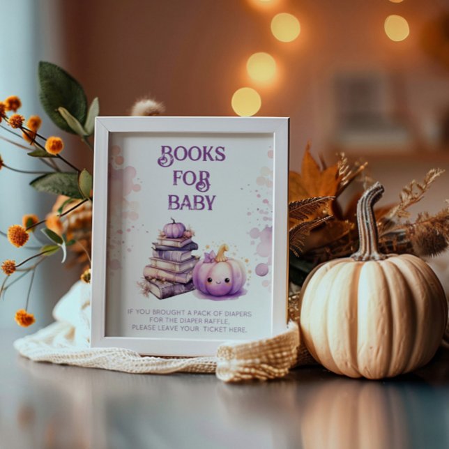 Bokar för Baby Baby Shower Little Pumpkin Fall Poster (Skapare uppladdad)
