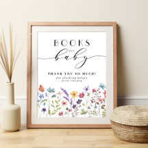 Bokar för baby-babydusch för blommor i vår