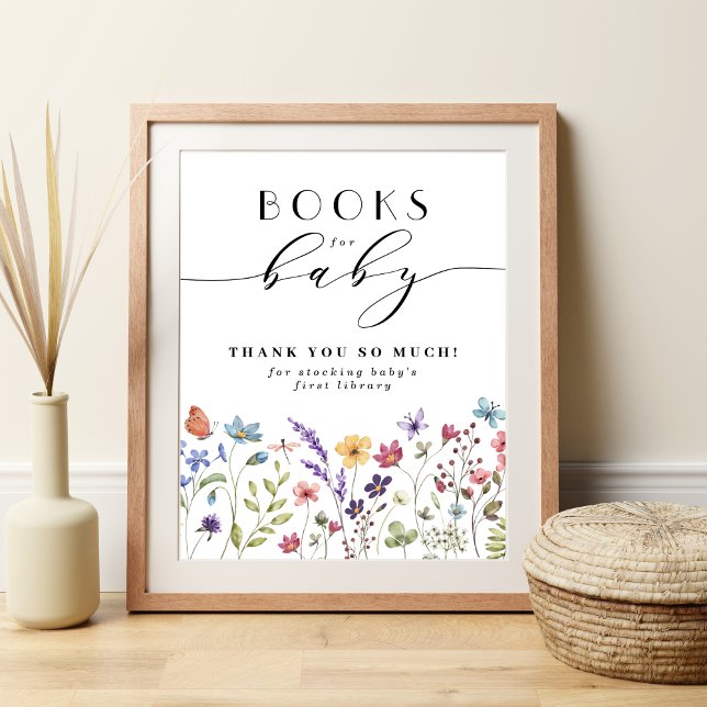 Bokar för baby-babydusch för blommor i vår poster (Skapare uppladdad)