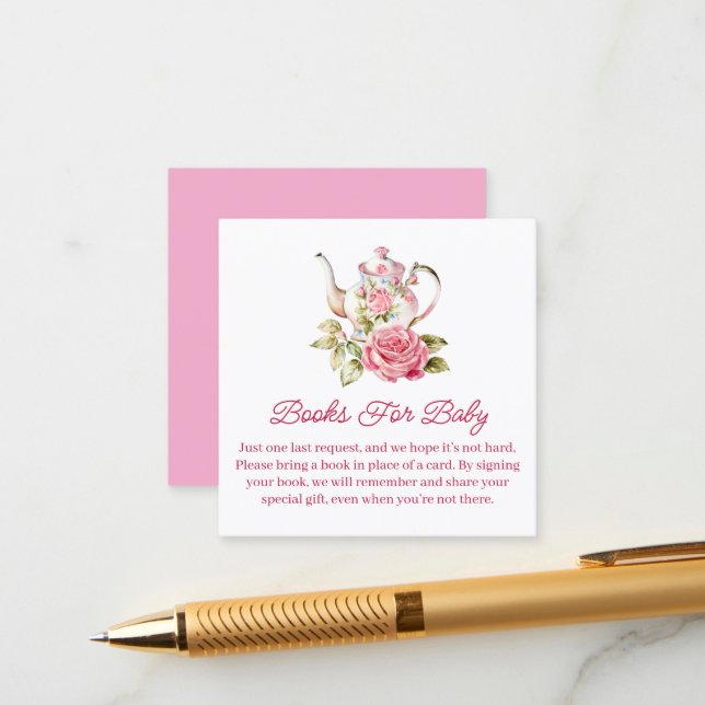 bokar för baby, babydusch för teve-party tilläggskort (Fram/Back In Situ)