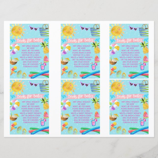 Bokar för Baby babyduschkort, bassäng babydusch (Framsida)