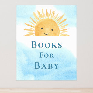 Bokar för Baby babyskylt med Sol- Poster