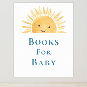 Bokar för Baby babyskylt med Sol- Poster