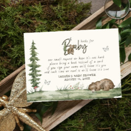 Bokar för Baby Bear Gender Neutral Woodland Shower Tilläggskort