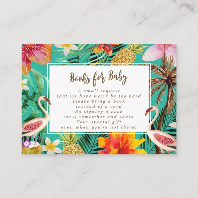 bokar för baby-begäran, kortflamingo tilläggskort (Framsida)