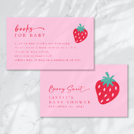 Bokar för Baby Berry Sweet Script Baby Shower Tilläggskort