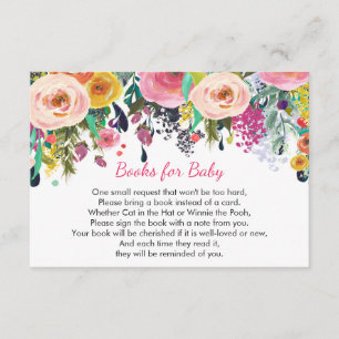 Bokar för baby, blommigt för in ett bok-anslag tilläggskort