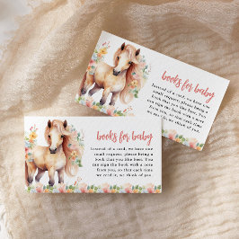 Bokar för Baby Blommigt Horse Baby Shower Tilläggskort