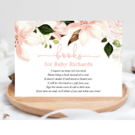 Bokar för Baby blommigt lilies lilja babydusch Tilläggskort