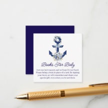 bokar för baby, blommigt nautisk babydusch