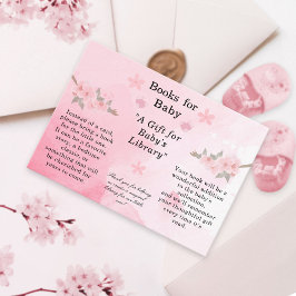 Bokar för Baby Blooming in Bliss Rosa Baby Shower Tilläggskort