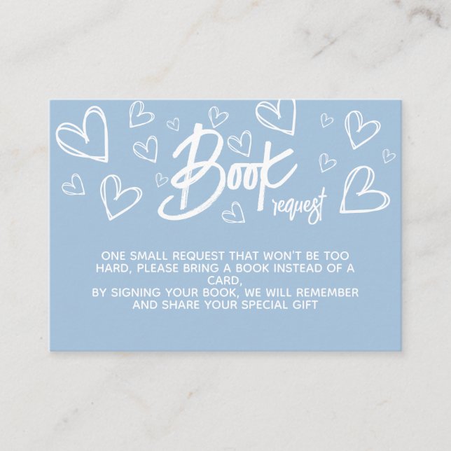 Bokar för Baby blue modern Shower Tilläggskort (Framsida)