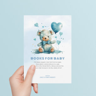 Bokar för Baby blue Nalle Tack Kort