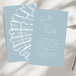 Bokar för Baby blue Scallop Snäcka Boy Shower Tilläggskort