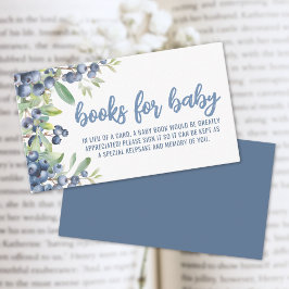 Bokar för Baby Blueberry Berry Sweet Baby Shower Tilläggskort