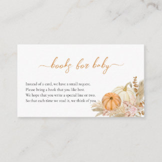 Bokar för Baby Boho Blommigt Pumpkin Baby Shower Tilläggskort