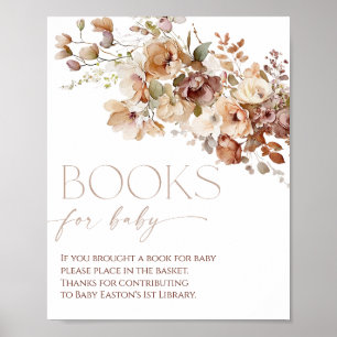 Bokar för baby boho faller höstens rustika blommig poster