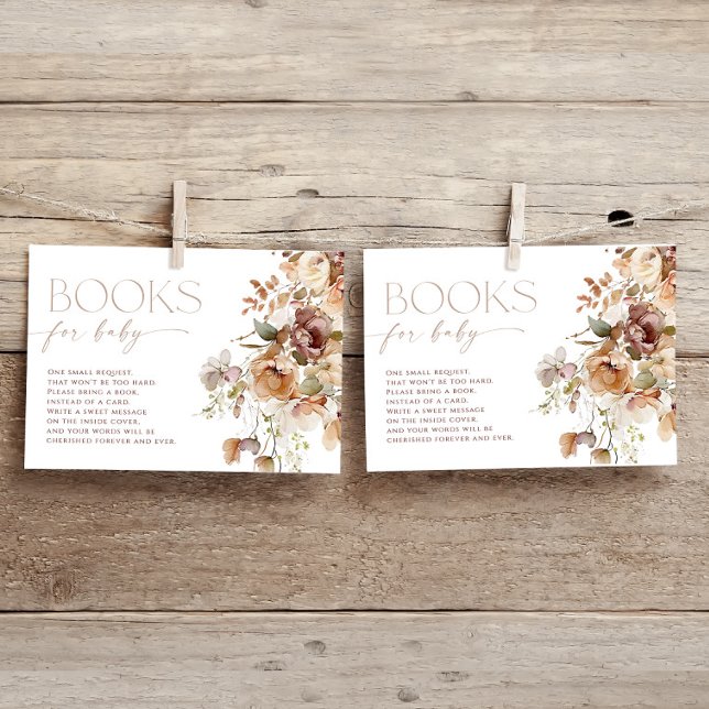 Bokar för Baby boho faller vattenfärger i blommigt Tilläggskort (Skapare uppladdad)