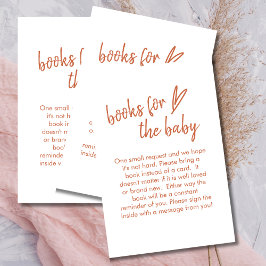 Bokar för Baby Boho-minimalistisk hjärteterrakotta Tilläggskort