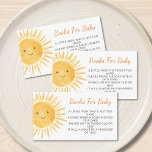 Bokar för Baby Boho Sunshine Sol Baby Shower Tilläggskort<br><div class="desc">De här Bokar för Baby,  babyskabinetterna är dekorerade med en leende vattenfärg sol. Texten är anpassade. Eftersom vi skapar vår teckning kommer du inte att hitta just den här bilden från andra designers. Ursprunglig vattenfärg © Michele Davies.</div>