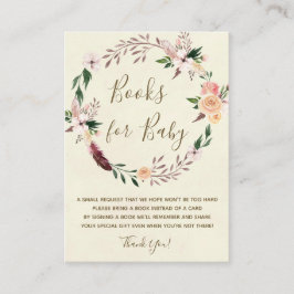 bokar för baby bok, begärandekortsboho blommigt tilläggskort