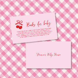 Bokar för Baby Bow Cherry Rosa & Red Hand plockade Tilläggskort