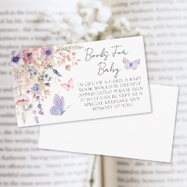 Bokar för Baby Butterfly Wildblomme Baby Shower Tilläggskort