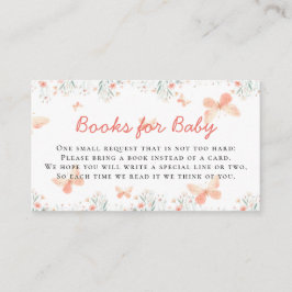 Bokar för Baby Butterfly Wildwers Girl Shower Tilläggskort