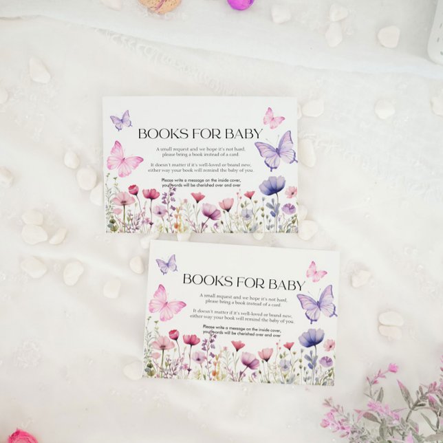 Bokar för Baby Card Butterfly Blommigt Anteckningskort (Skapare uppladdad)