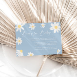 Bokar för Baby Card Daisy Dusty Blue Anteckningskort