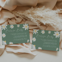 Bokar för Baby Card Daisy Sage Grönt för Anteckningskort