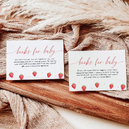 Bokar för Baby Card, jordgubbsbabyskor Inbjudningar