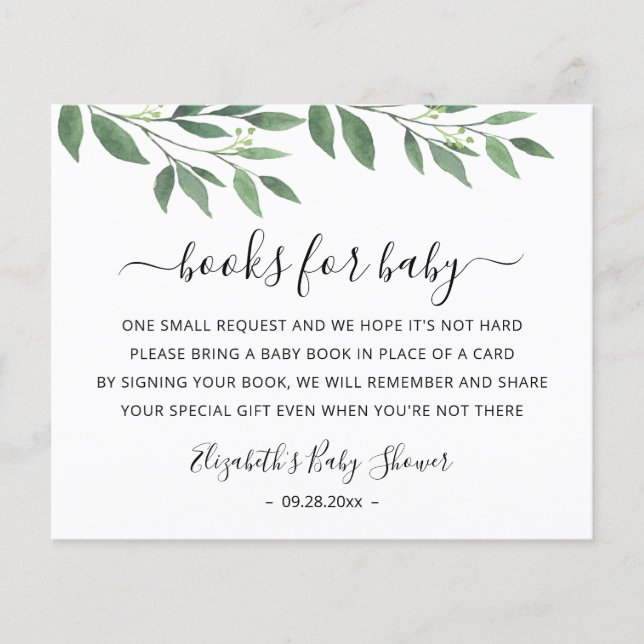 Bokar för baby Card-mall babyvisningsprogram party (Framsida)