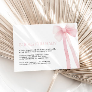 Bokar för Baby Card Rosa Bow Tilläggskort
