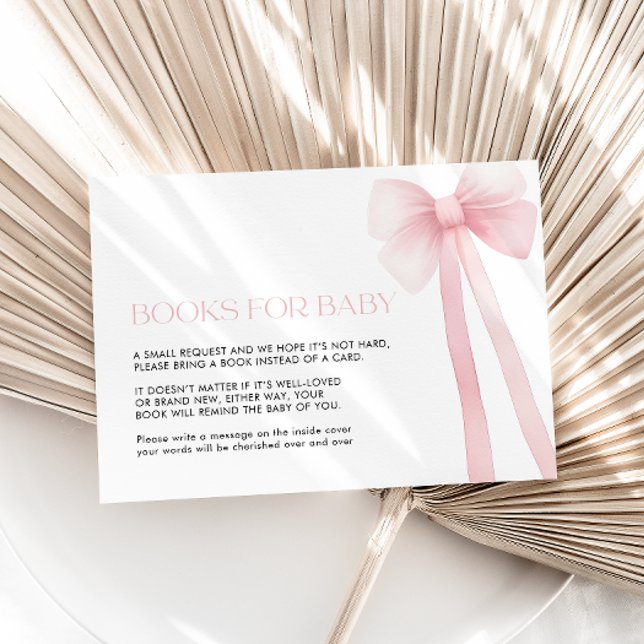 Bokar för Baby Card Rosa Bow Tilläggskort (Skapare uppladdad)