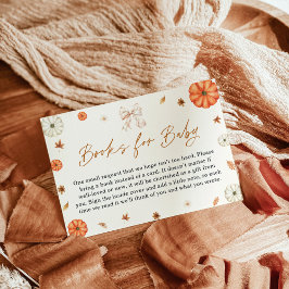 Bokar för Baby Card, Rosa Pumpkin Baby Shower Inbjudningar