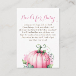 Bokar för Baby Card - Rosa Pumpkin Fall Themme Tilläggskort