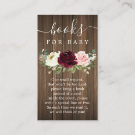 Bokar för Baby Card Rustic Romantic Greenery Tilläggskort