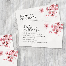 Bokar för Baby Cherry Blommar Baby Shower Tilläggskort