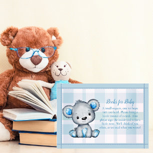Bokar för Baby Cute Bear Boy Shower Game Tilläggskort