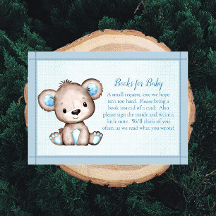 Bokar för Baby Cute Brown Bear for Boy Shower Game Tilläggskort