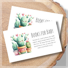 Bokar för Baby | Cute Cactus Baby Shower Tilläggskort