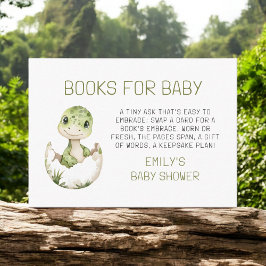 Bokar för Baby Cute Dinosaur Watercolor Shower Tilläggskort