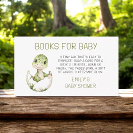 Bokar för Baby Cute Dinosaur Watercolor Shower Tilläggskort