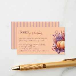 Bokar för Baby Cute Pumpkin Baby Shower Tilläggskort