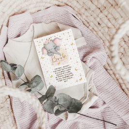 Bokar för baby Cute Rosa Elephant Tilläggskort