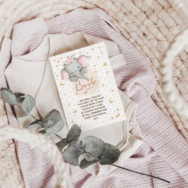 Bokar för baby Cute Rosa Elephant Tilläggskort (Skapare uppladdad)
