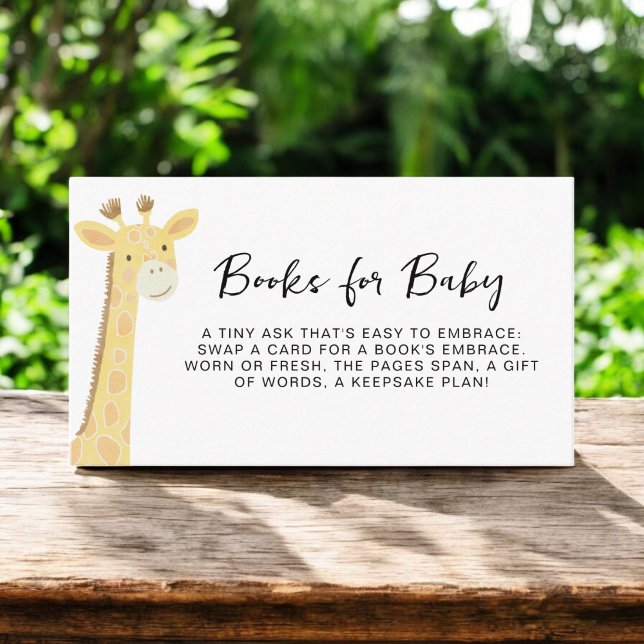 Bokar för Baby Cute Safari Animals Baby Shower Tilläggskort (Skapare uppladdad)