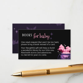 Bokar för Baby Cute Spooky Cauldron Baby Shower Tilläggskort