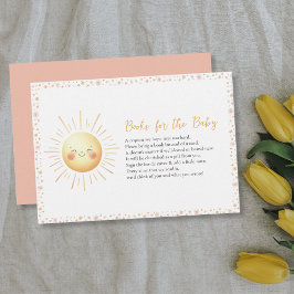 Bokar för Baby Cute Sunshine Theme Baby Shower Tilläggskort